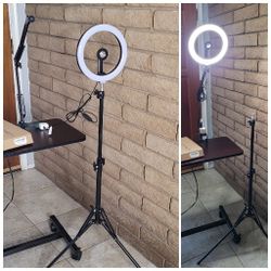 10" Magnetic Ring Light with tabletop Stand, Tripod and Phone Holder