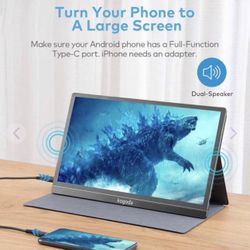 13.3” Portable Monitor.  Gray Case Included.