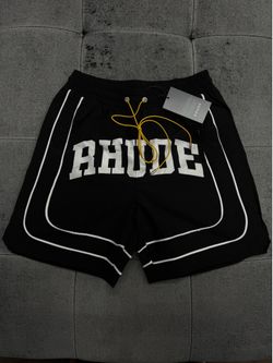 Rhude Logo Black Swim Shorts