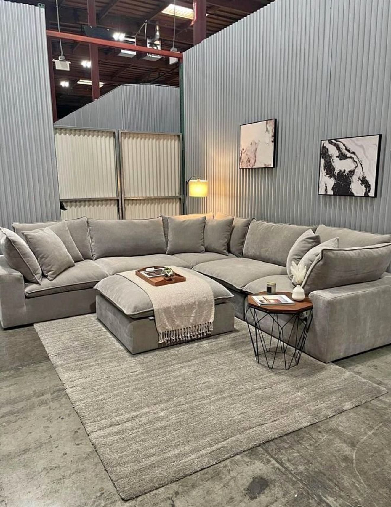 Sereen 6-Piece Fabric Modular Sectional – Taupe