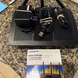 Linksys Max-Stream AC1900 MU-MIMO Gigabit Dual-Band Wi-Fi Router, EA7450