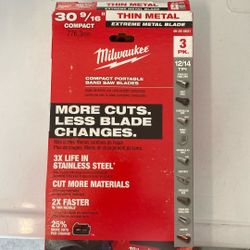 Milwaukee 30 9/16” Compact Band Saw Blades 3pk