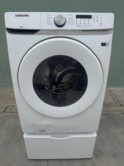 Samsung washing machine with storage pedestal