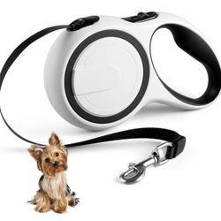 New Retractable Dog Leash for Small Dogs with Comfortable Hand Grip, Tangle Free One Button Brake & Lock 16ft Strong Nylon