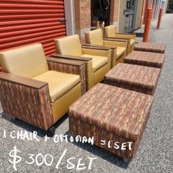 LOUNGE CHAIR WITH OTTOMAN 