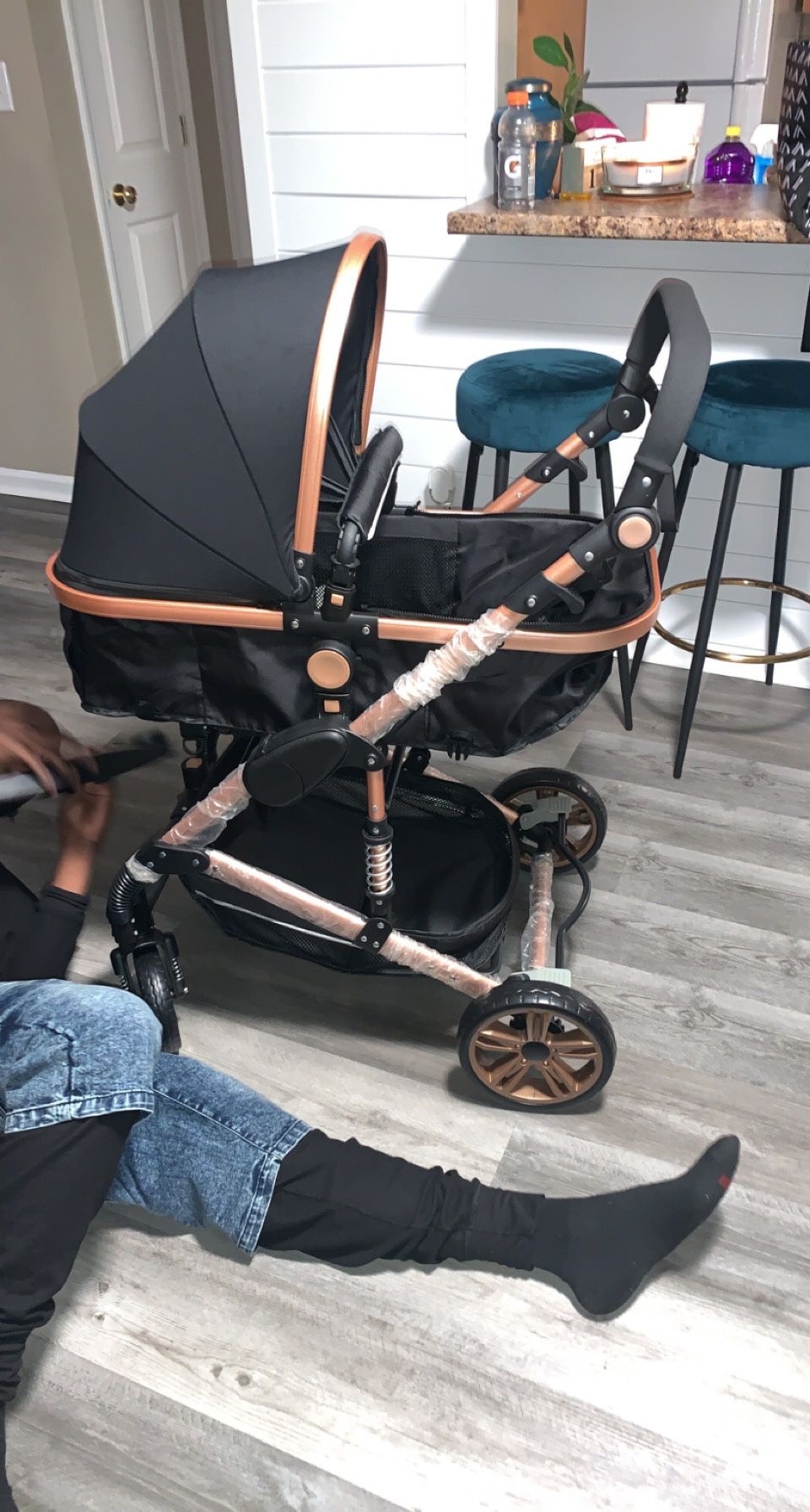Baby car seat and stroller 3-1 
