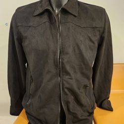 Outlander by Craft+Flow Black Suede-Like Jacket - Size Medium
