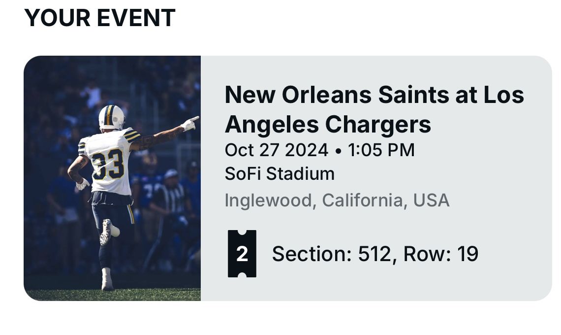 2 NFL Tickets