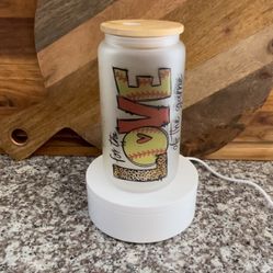 16 Oz Frosted Glass Can 