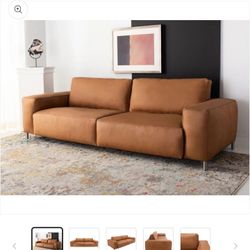 Safavieh Roderigo Leather Sofa - Camel