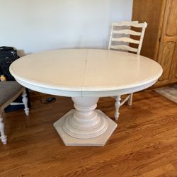 Solid Wood Round Table 