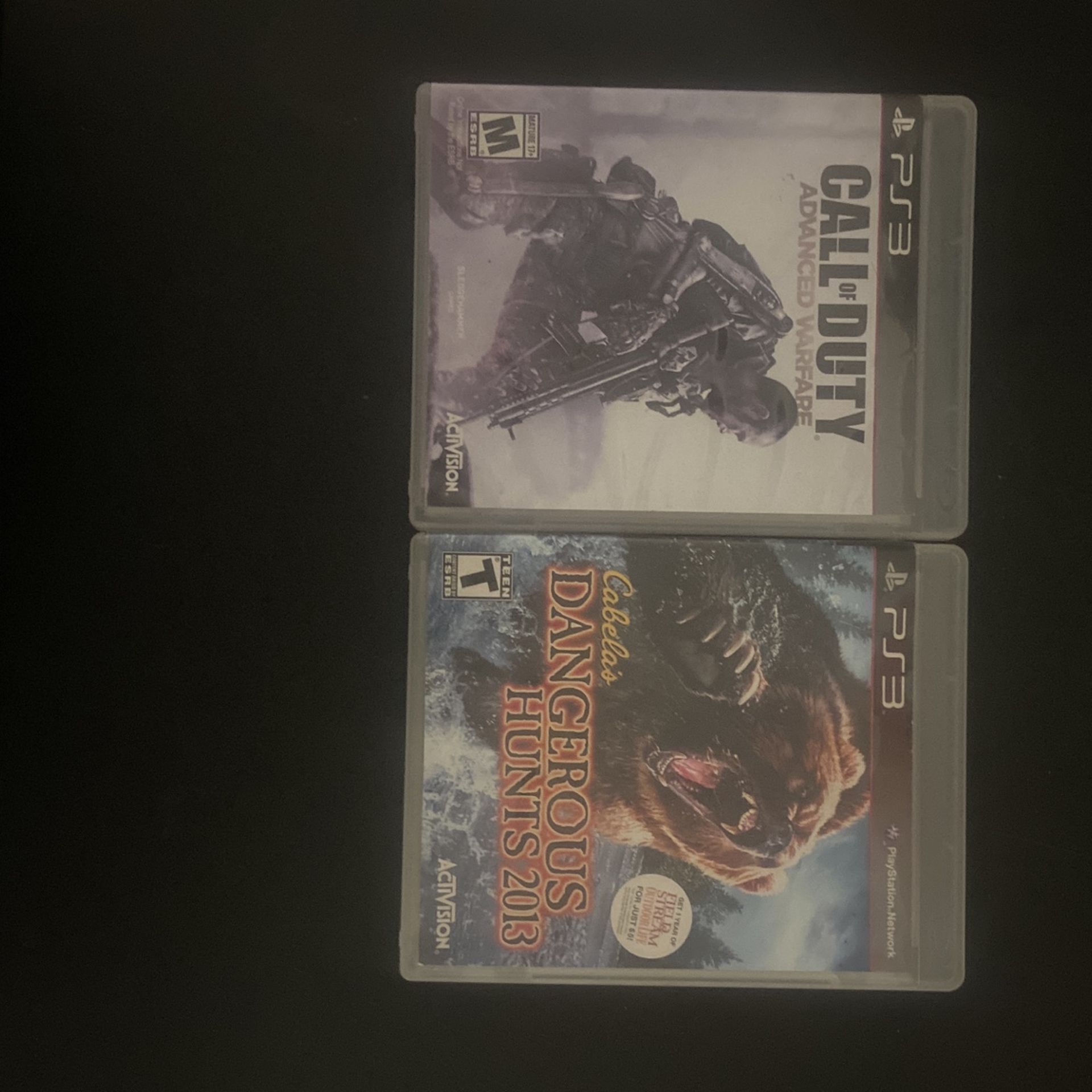 Ps3 Call Of Duty/cabelas Dangerous Hunts 2013