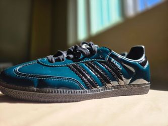 Adidas Samba Sneakers Teal Patent Leather