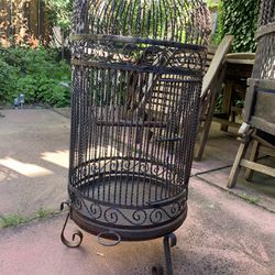 Medium Table Top Wrought Iron Bird Cage