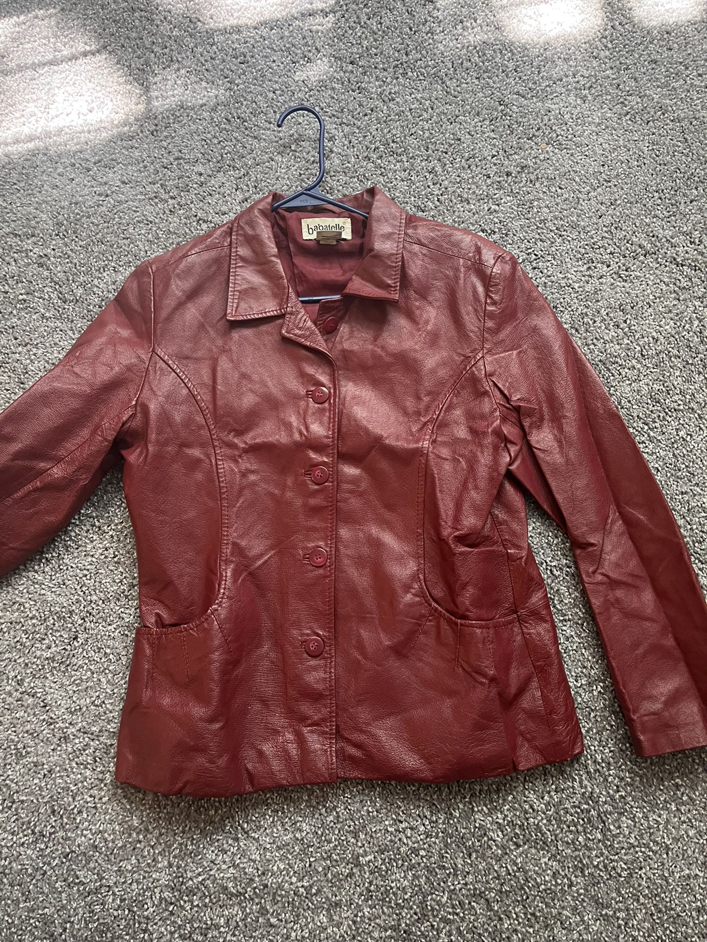 100% Authentic Red Leather Jacket 