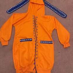 New Adult Small Orange Anime Cosplay Jacket Shirt Costume Outfit 
