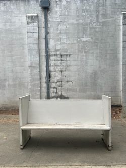 Small White Church Pew