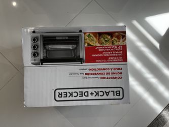 Black+Decker TO3210SSD 6-Slice Convection Countertop Toaster Oven, Silver 