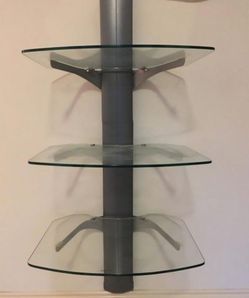 Wall Mounted TV Media Shelf System with Cable Management