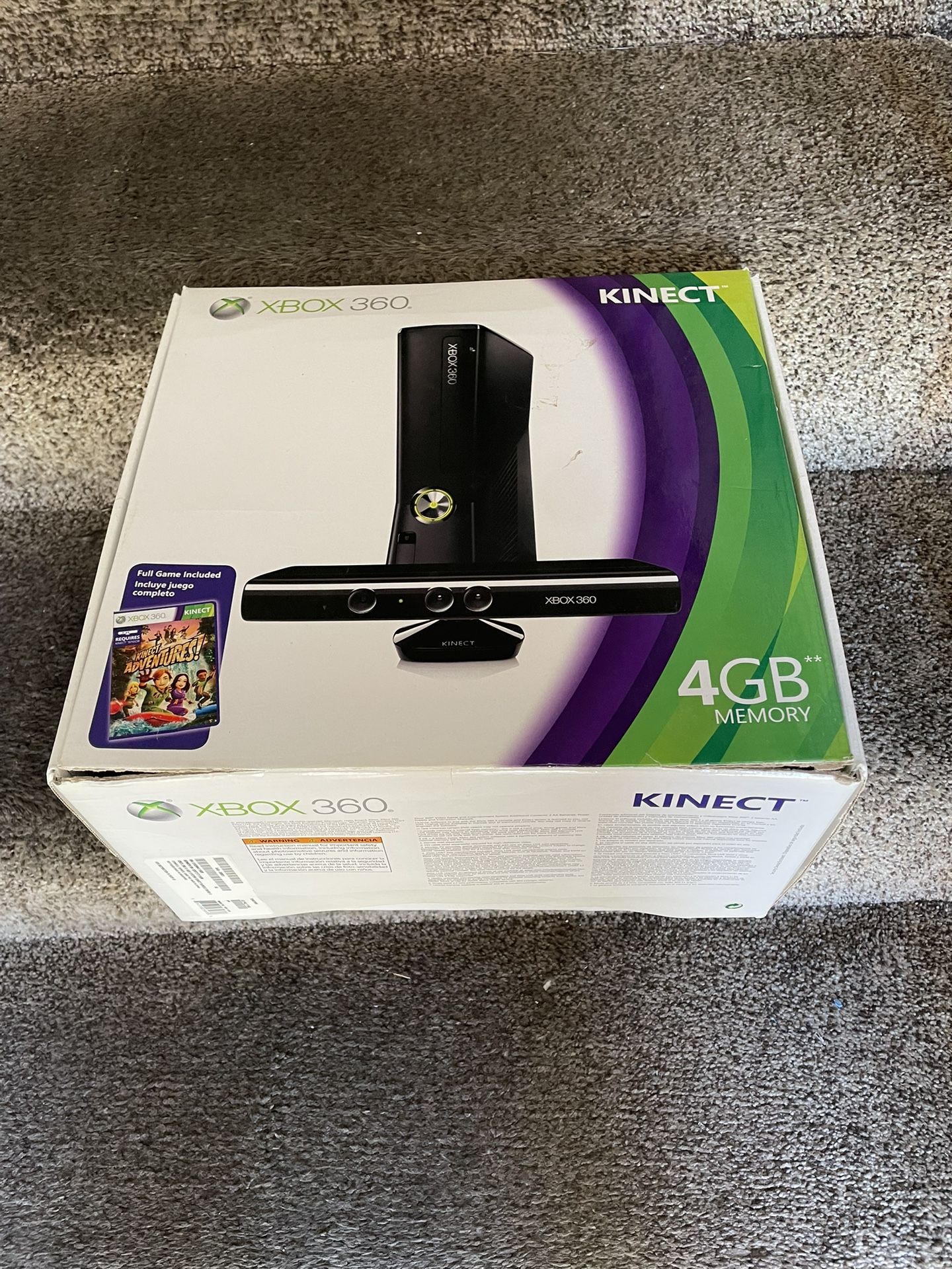 120gb Xbox 360 With Kinect And Original Box