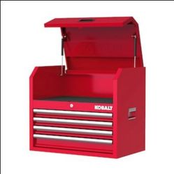 Kobalt 26" tool chest with integrated power strip 4 drawer