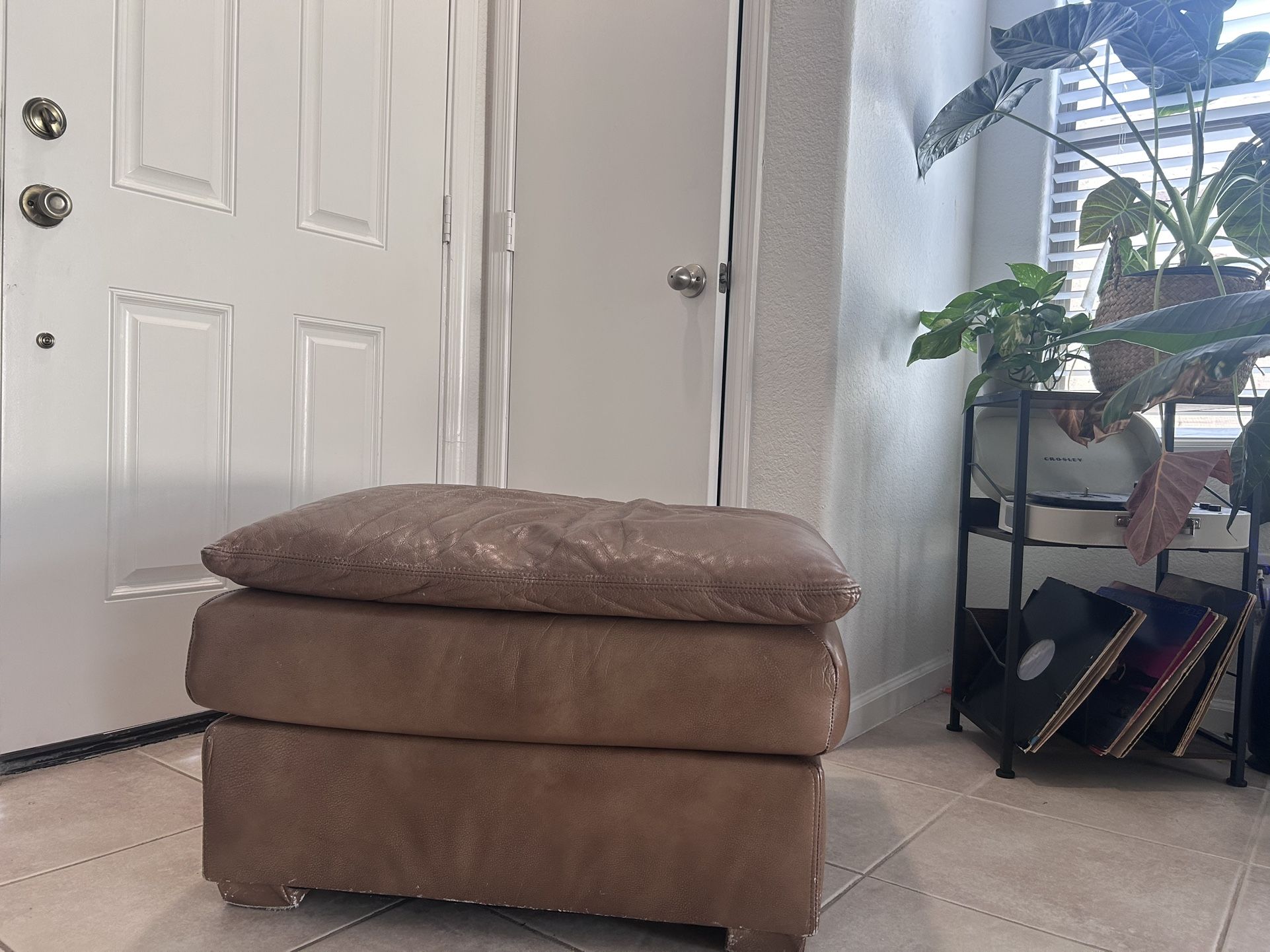 Leather Chair And Ottoman 