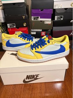 Size 7W- Travis Scott X Air Jordan 1 retro low ‘Canary’
