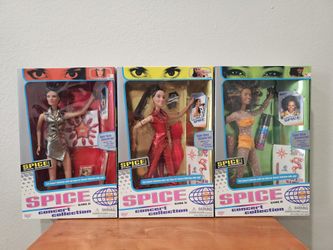 Lot of 3 Spice Girls Dolls, Posh, Sporty & Scary in Boxes Unopened