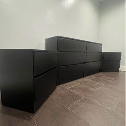 Dresser Nightstand Sets Black/ White