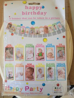 12 Month Birthday Banner