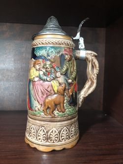 Ceramic Jar With Lid, Used