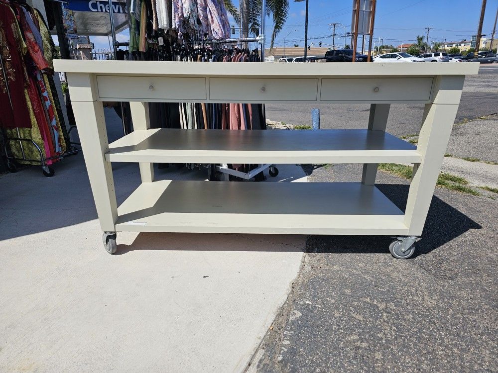 Rolling Display Console Table Desk