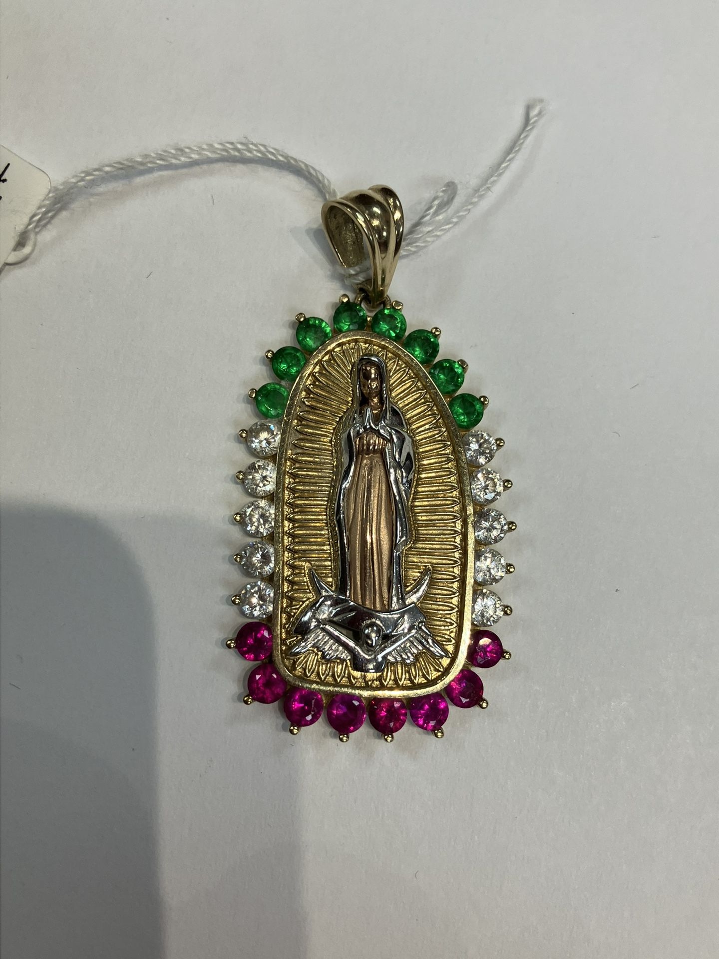 14kt Yellow Gold Virgin Mary Pendant 108999-12 JE