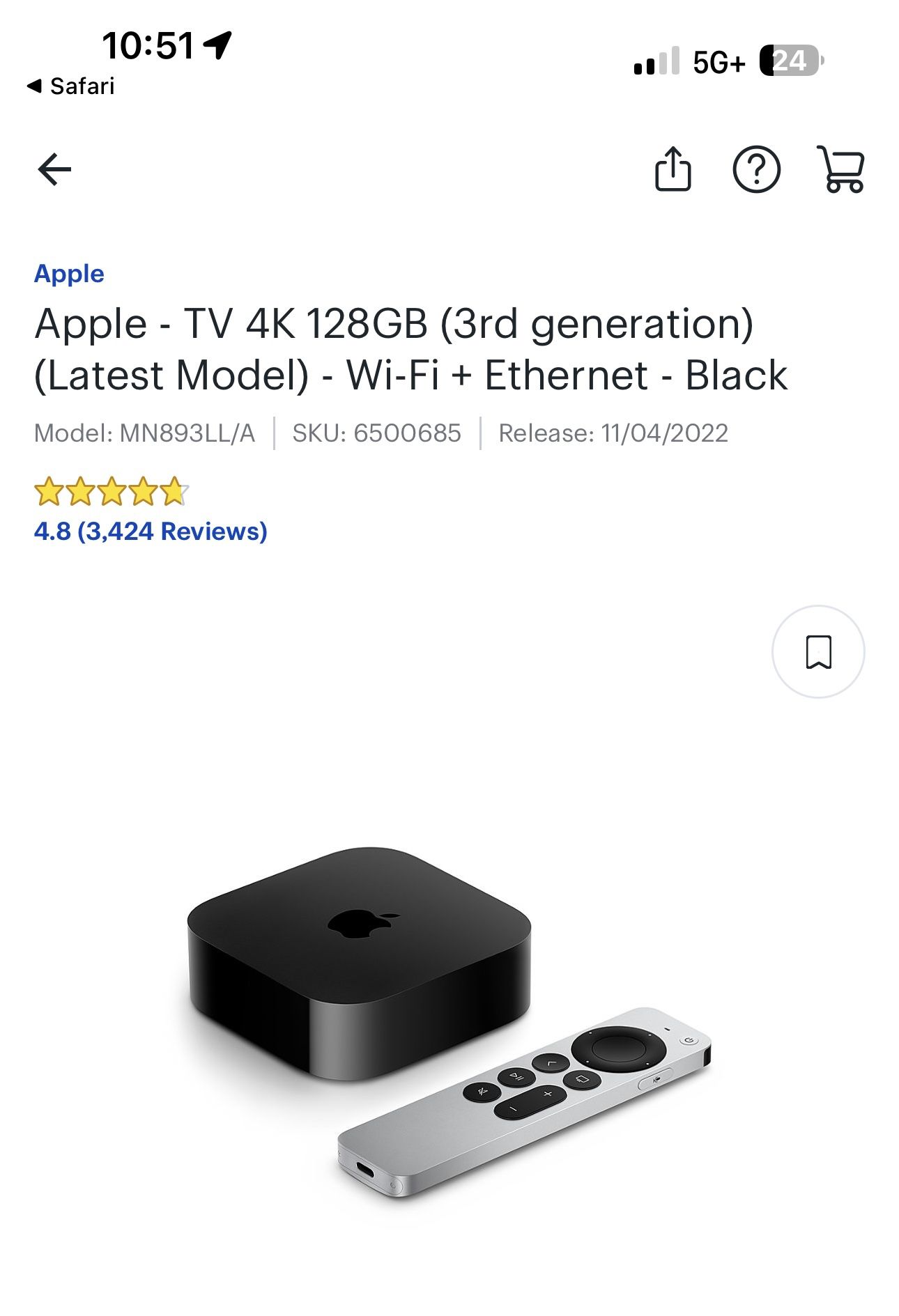Apple TV 4K 128GB