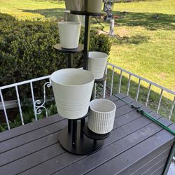Plant Holder With Pots 