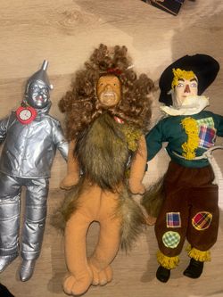 1998 Trevco Wizard of Oz Yellow Brick Road  – Tin Man, Scarecrow & Cowardly Lion – Turner Entertainment – Vintage
