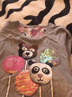 Justice Cake Pop Bling Sweater Size 12