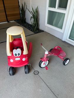 Little tikes car & Radio flyer tricycle
