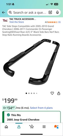 TAC 3" Black Nerf Bars Side Steps