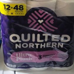 Quilted Northern Ultra Plush (3-Ply)Toilet Paper, 12 Mega =48 Rolls For $11
