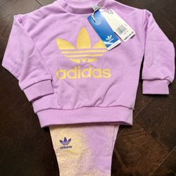 New With Tags, Adidas Baby Set, 18 Months, Sweatshirt And Leggings