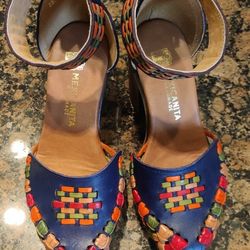 Blue Heels Huaraches Size 7