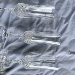 WATERFORD MARQUIS CRYSTAL CHAMPAGNE FLUTE SET OF (3) 8 1/8"H