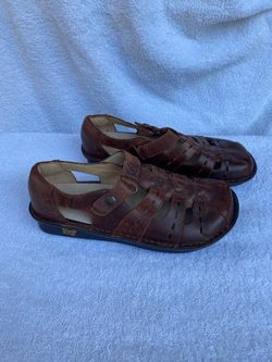 Alegria Women’s Brown Leather Pesca Tawny Fisherman Sandals