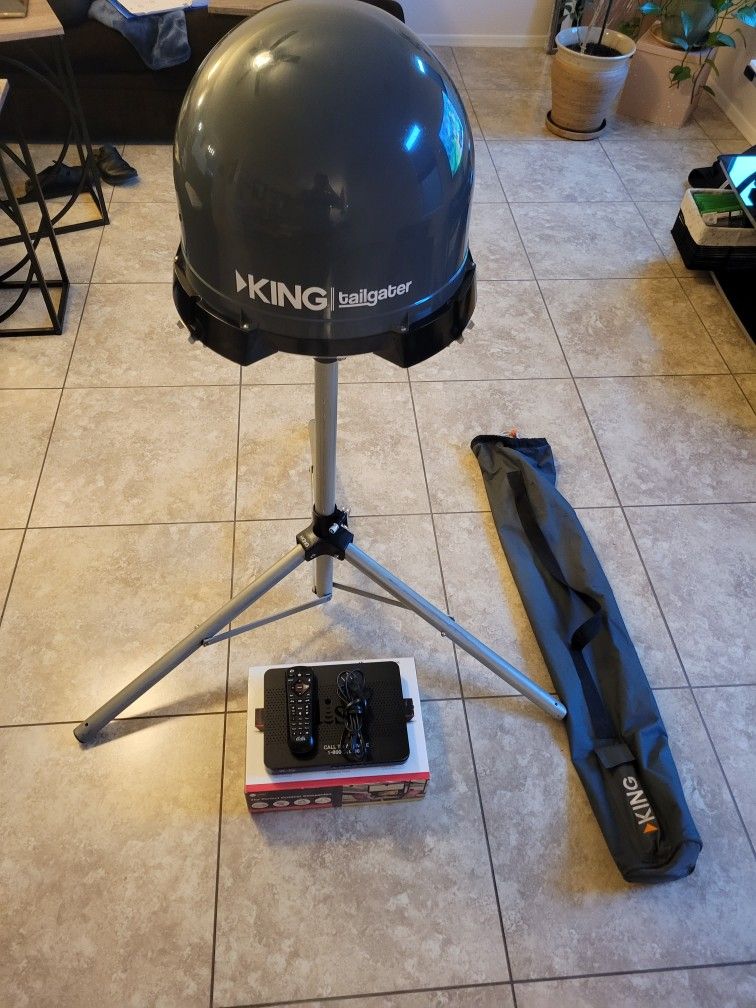 Dish Satellite With 2 Receivers And Stand
