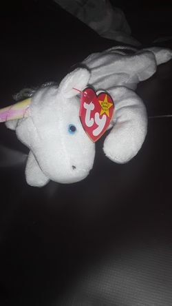Mistic the unicorn whit errors.Rare and Retired new new Binnie baby