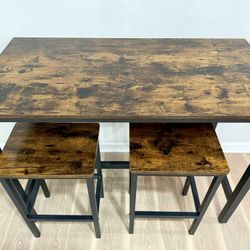 Moving Out Sale - Bar Table Set With 2 Bar Stools 