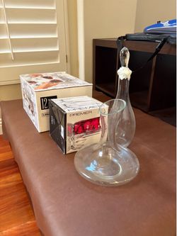 Glasses and decanter