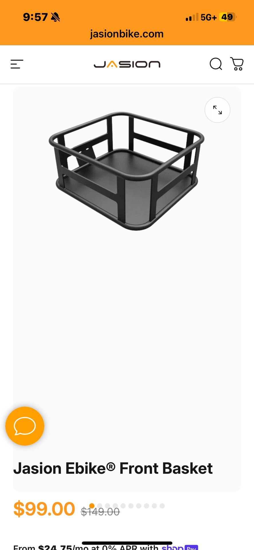 Jasion E Bike Basket Brand New