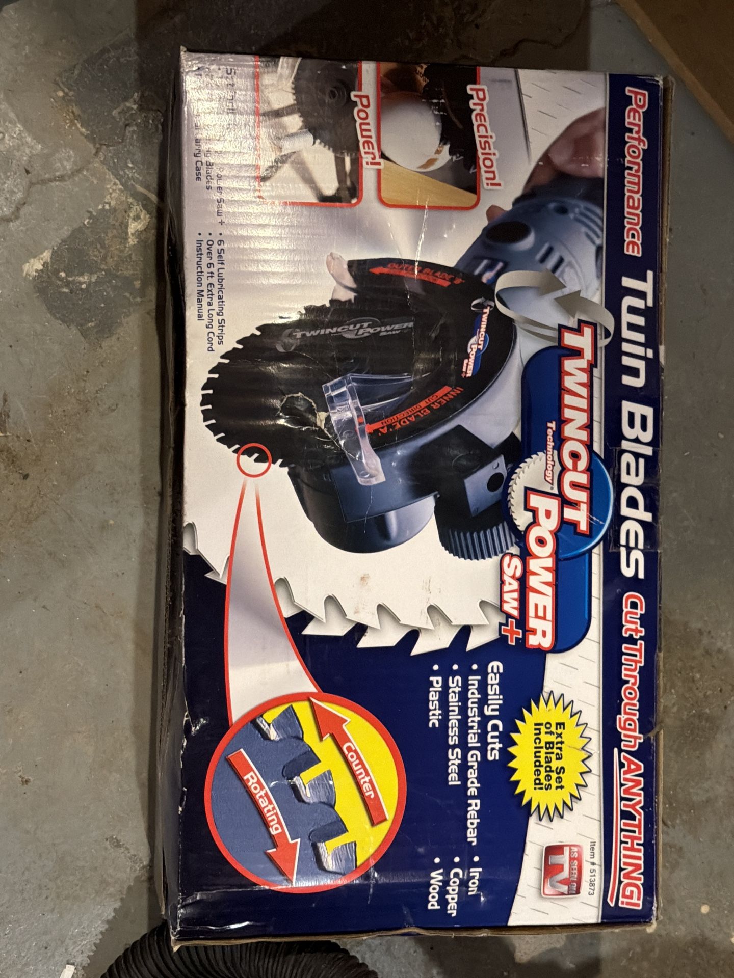 TwinCut Power Saw, Twin Blade Circular Saw – New in Case